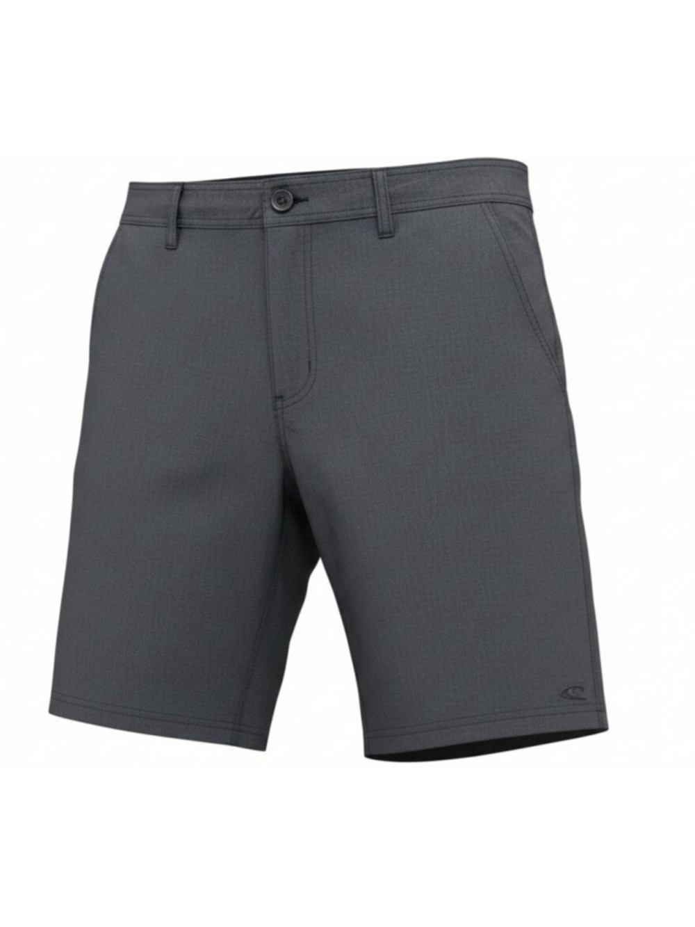 O'NEILL Men's Drawstring Slash Pockets Zip-Fly Gray Hybrid Shorts 32 Inseam 10